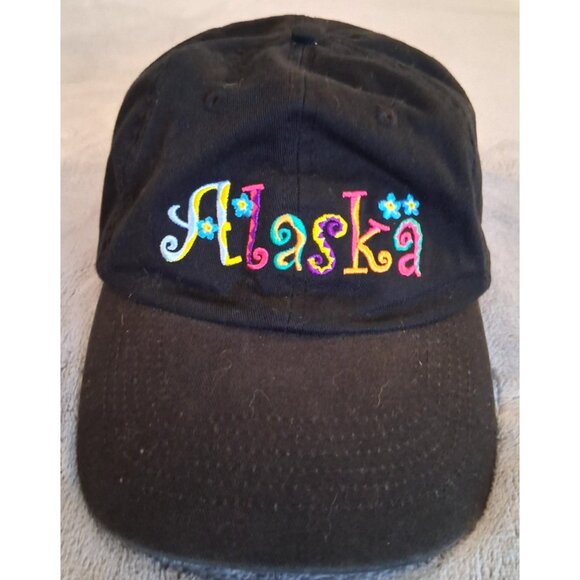 Dutch Harbor Gear womens Alaska Hat Cap black Embroidered Strapback colorful OS - Picture 1 of 5
